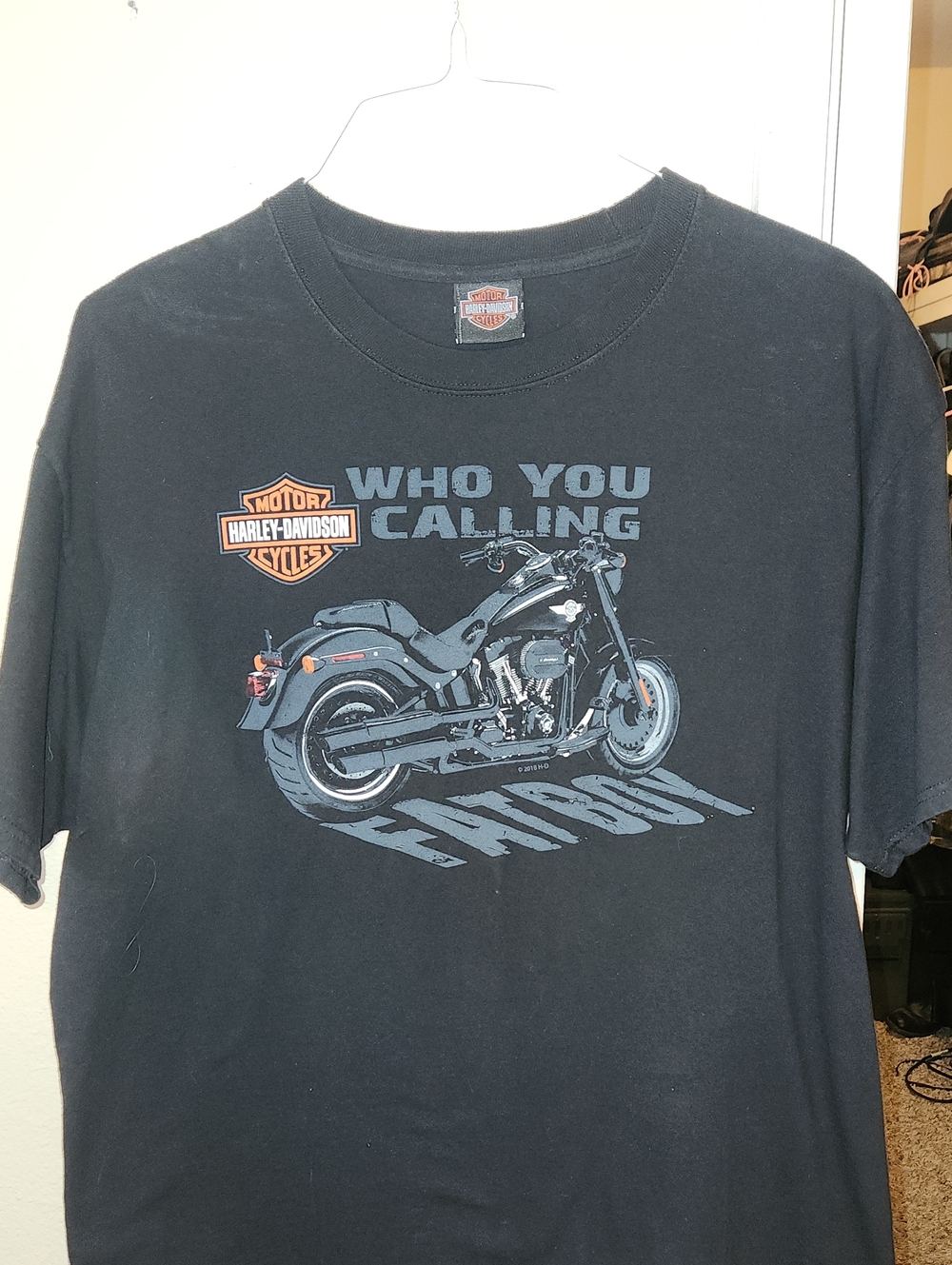 Harley-Davidson Men's Black Motorcycle Graphic Tee - 'Who You Calling Easy?'